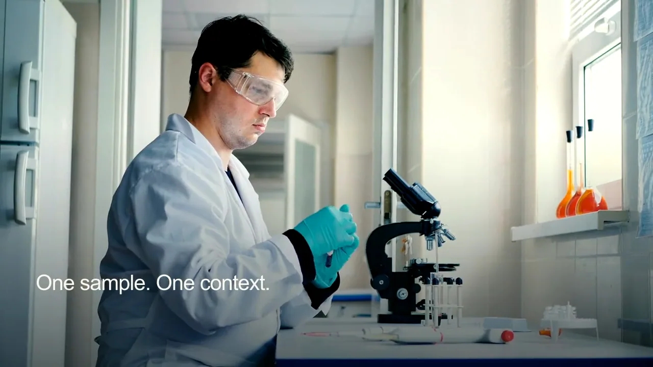Laboratory sample preparation, from the authored sample-handling film.